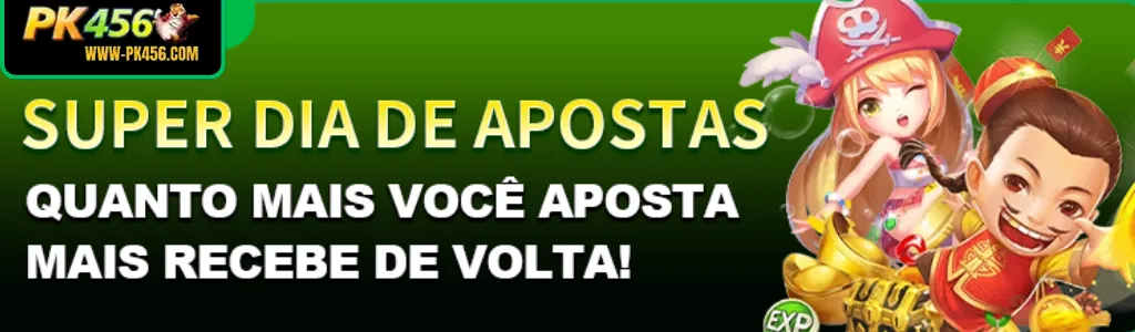 Cartaz de promoção de caça-níqueis com bônus no PK456 cassino
